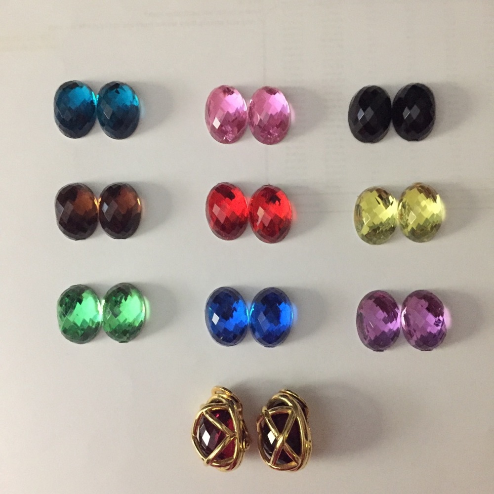 Joan Rivers interchangeable clip-on earrings set B